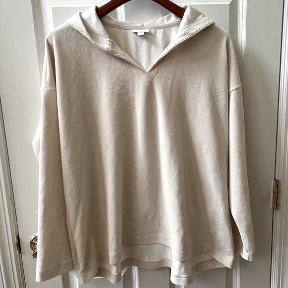 J. Jill Tops - J.Jill Ribbed hooded pullover tunic
